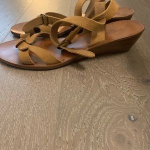 Madewell suede ankle strap sandals